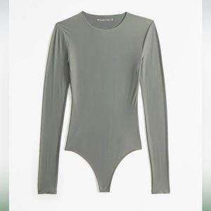 Abercrombie Soft Matte Long Sleeve Crew Bodysuit NWOT Medium
